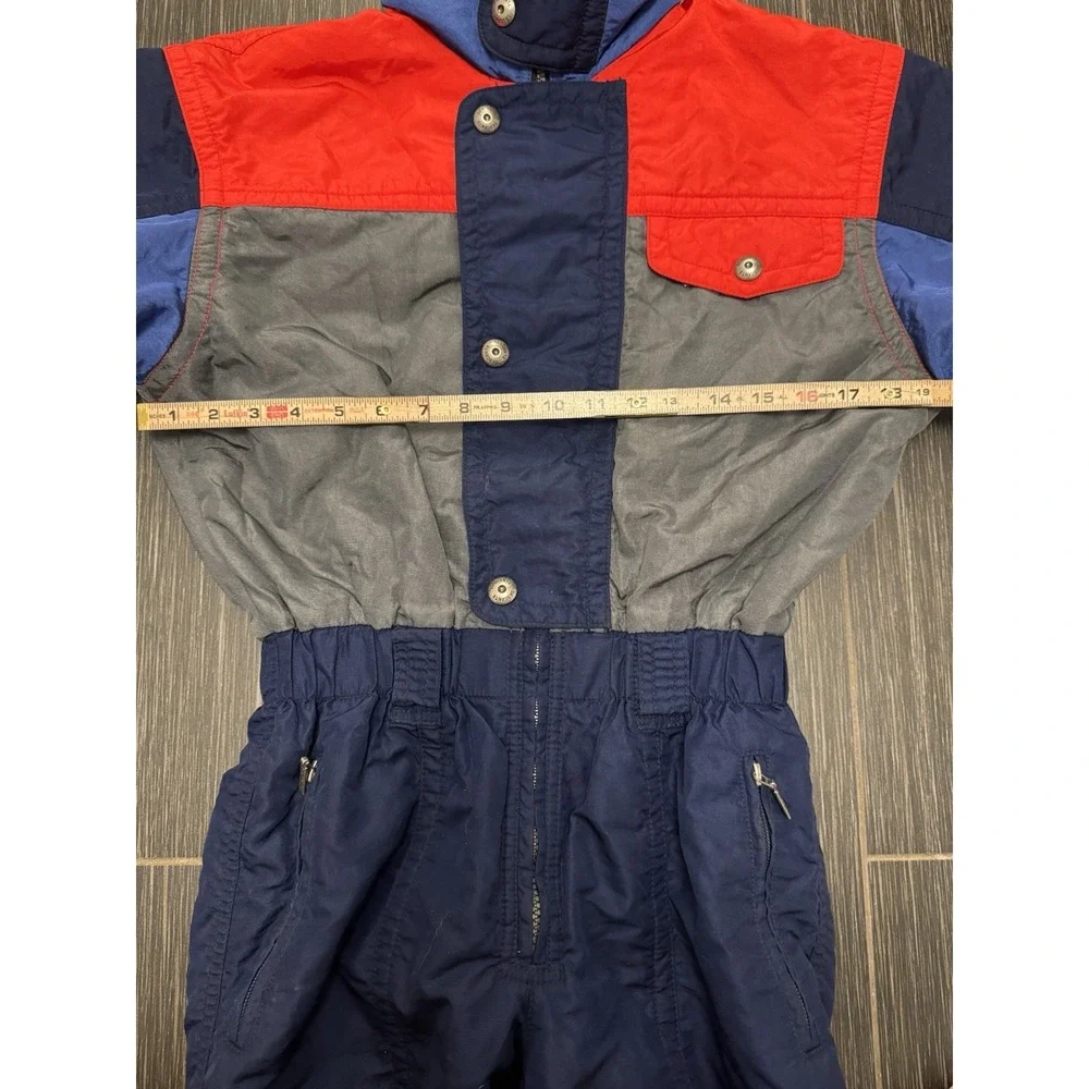 Descente Ski Suit Youth Sz 150 Cm/59 Inches Vintage 80s Colorblock French Slope
